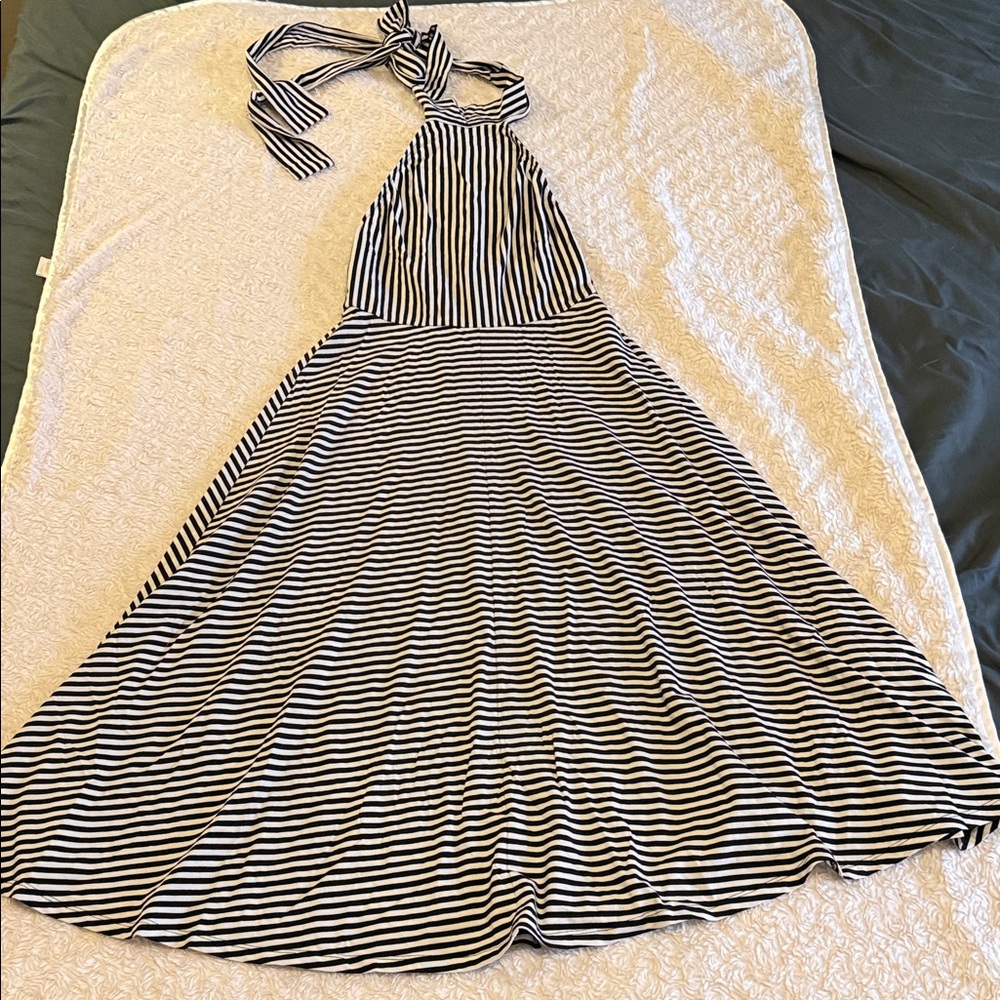 NWOT House of Harlow 1960 Black and White Striped Dress